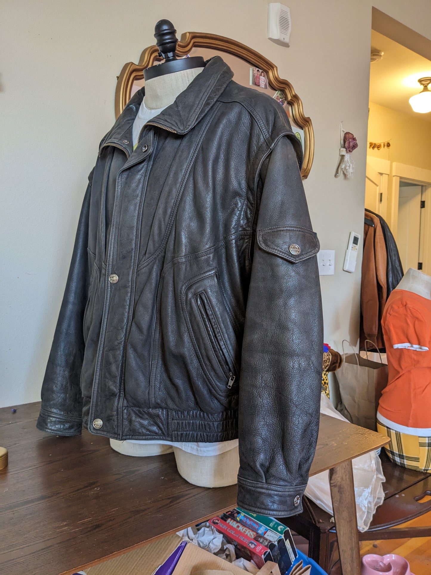 Gorgeous Wilson's Leather Black Bomber