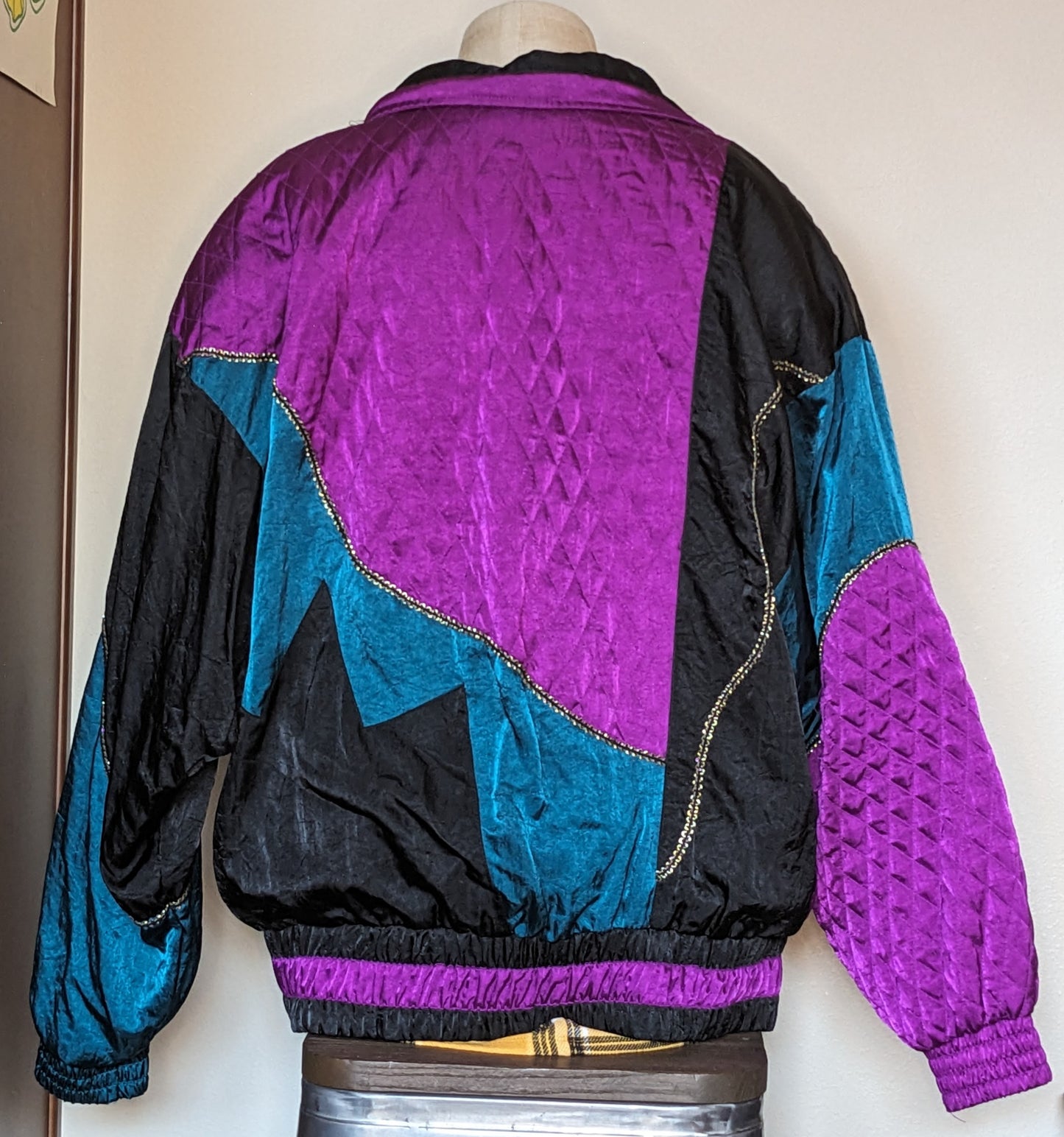 1980s Jewel Tone Quilted Windbreaker