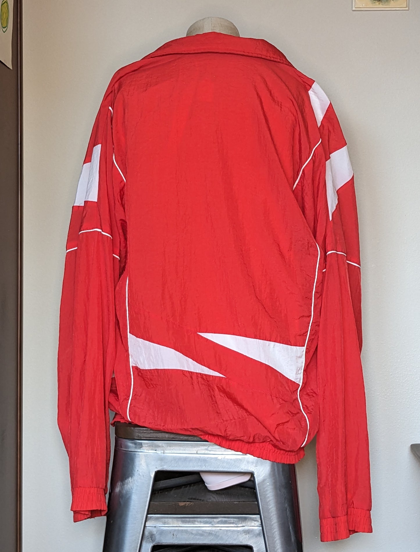 Red & White 1980s Xara Windbreaker