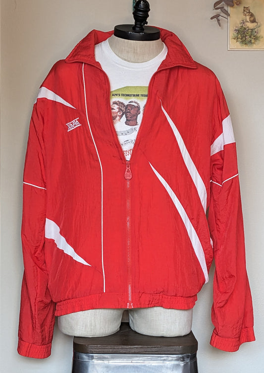 Red & White 1980s Xara Windbreaker