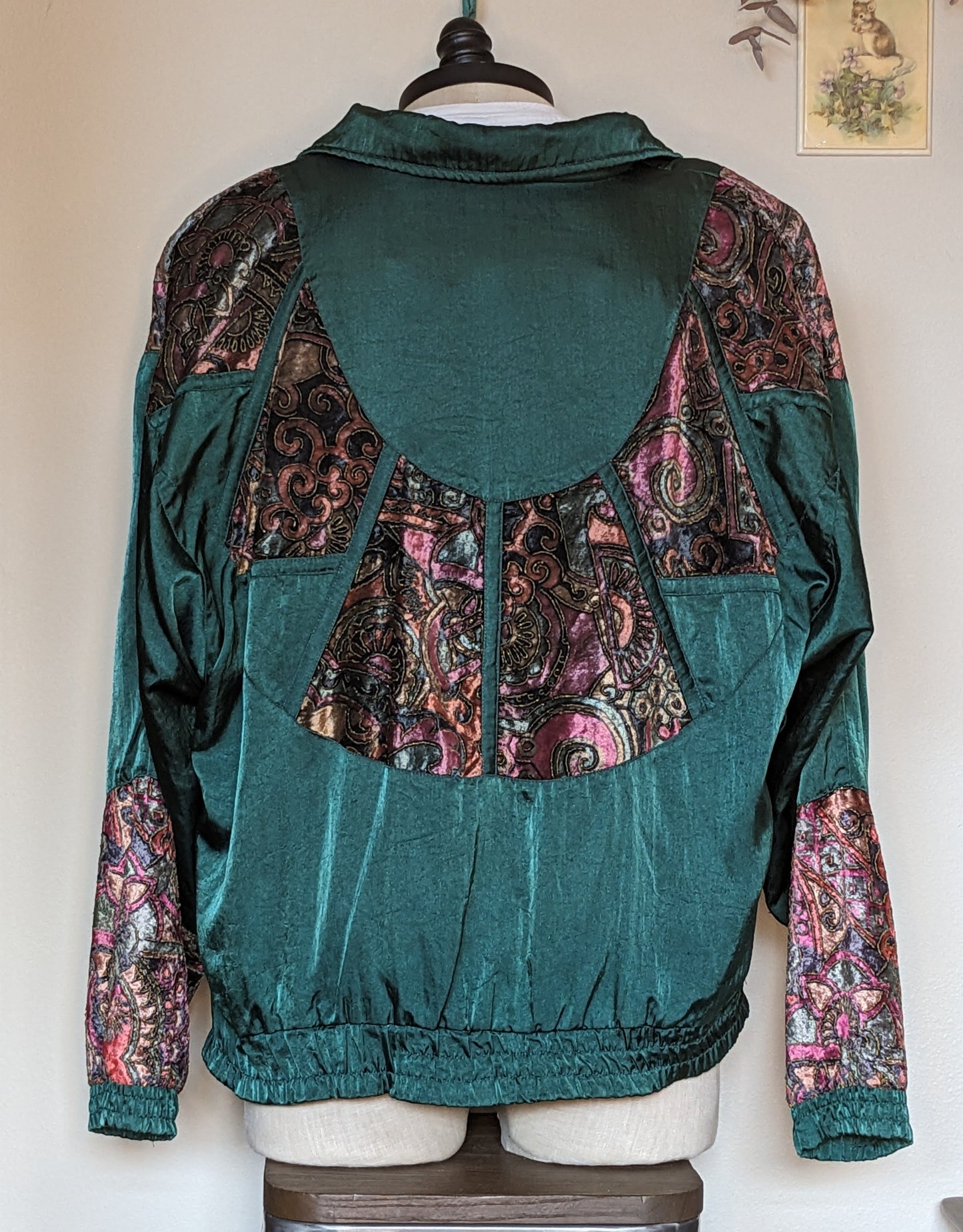 Emerald Green Tapestry Windbreaker