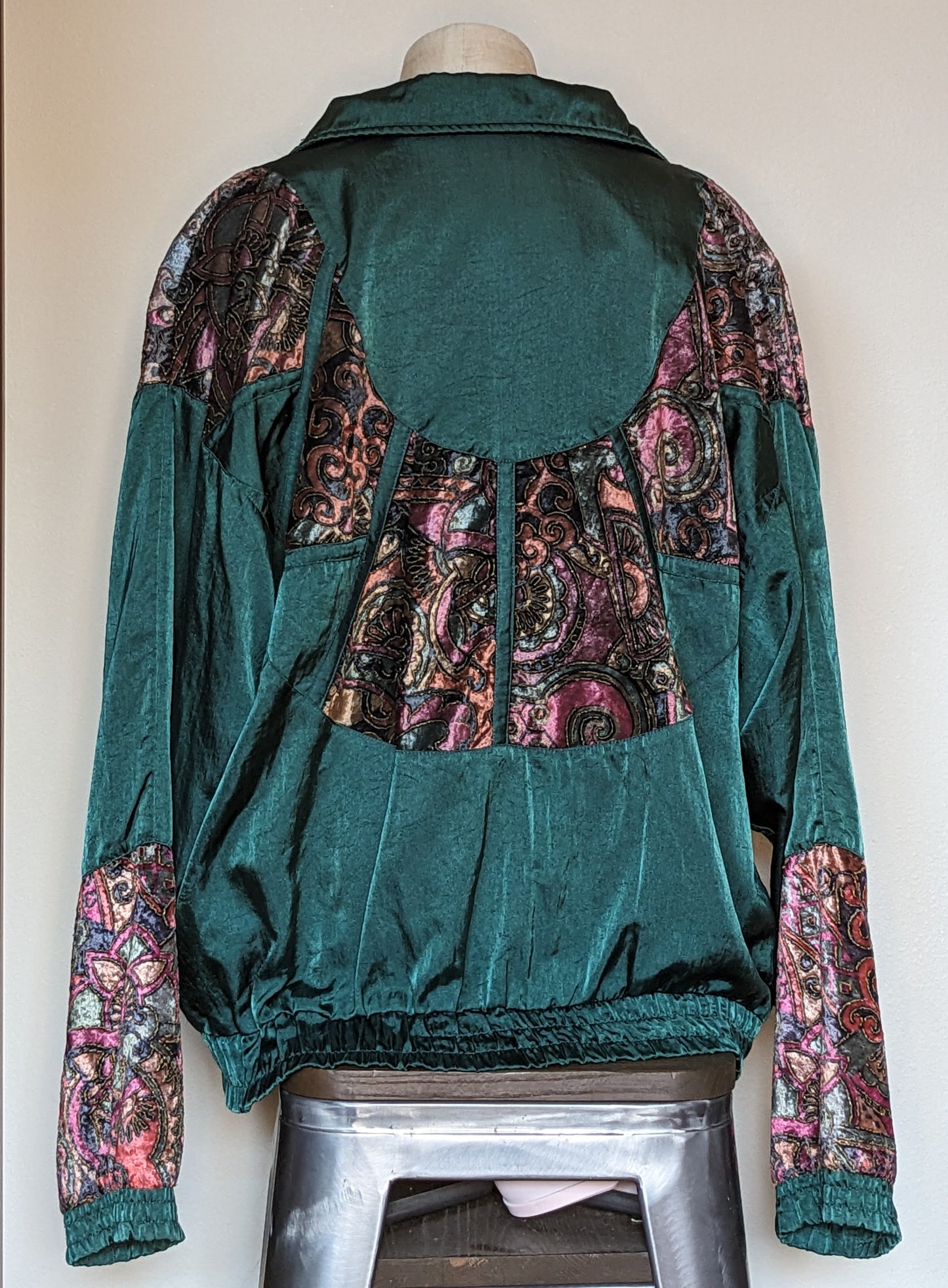 Emerald Green Tapestry Windbreaker