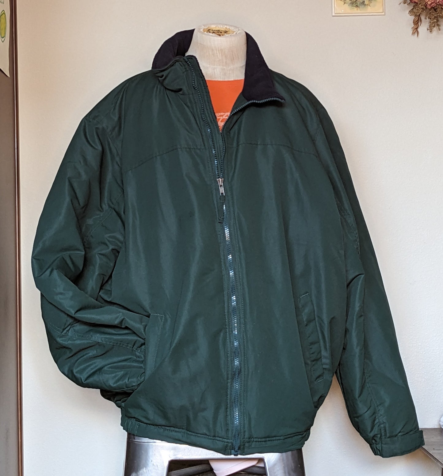 Forest Green Puffy Lined Work Jacket