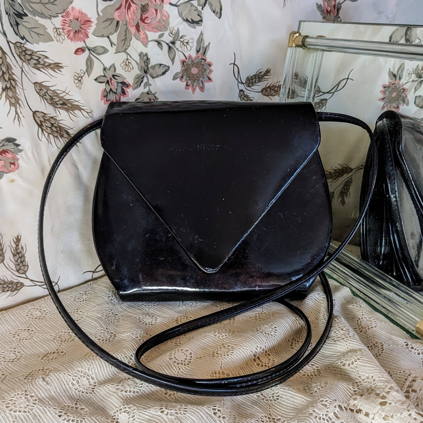 Patent Leather 1980s Evening Bag