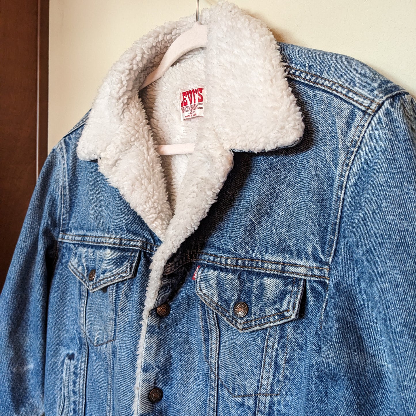 1980s Levi's Sherpa Lined Denim Jacket