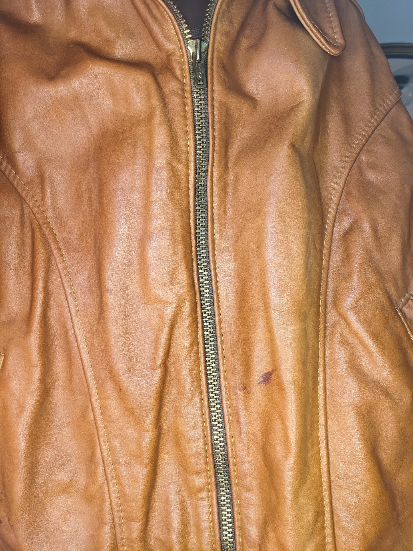 Cognac Brown Wilsons Leather Bomber