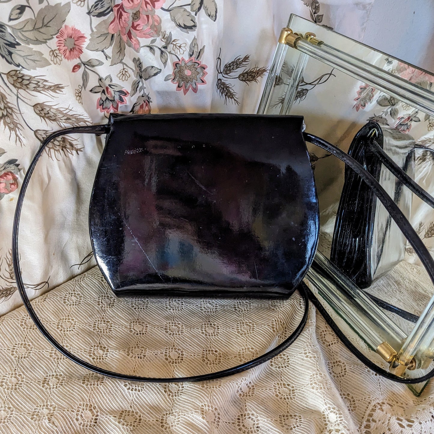 Patent Leather 1980s Evening Bag