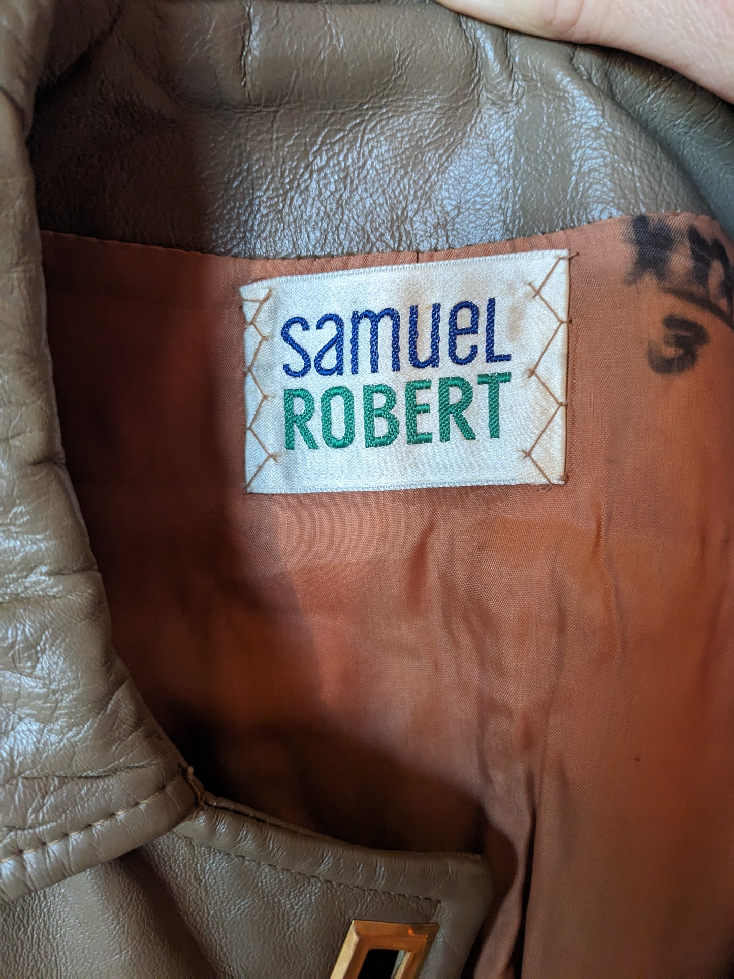 Samuel Robert Belted Leather Trench