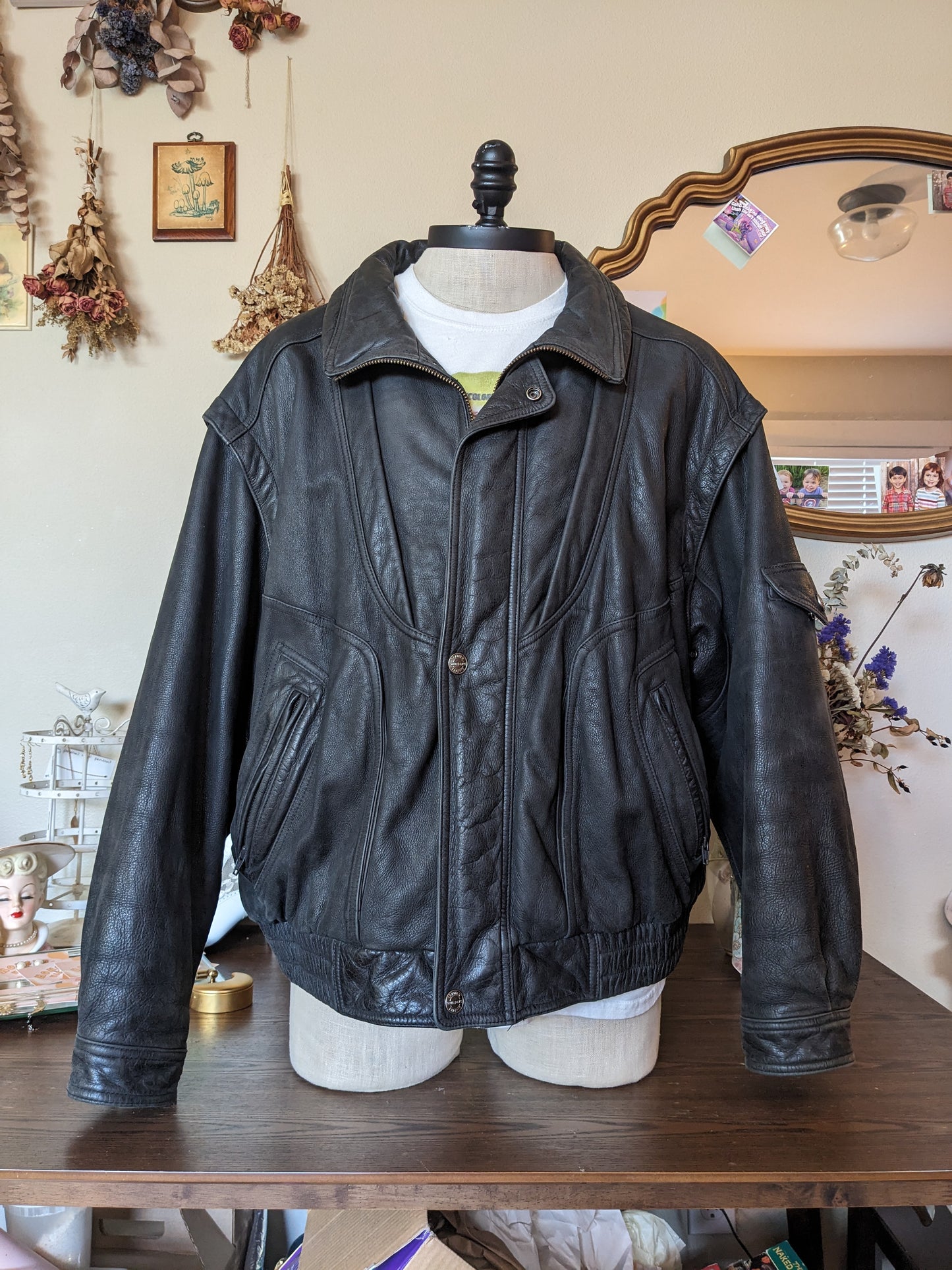 Gorgeous Wilson's Leather Black Bomber