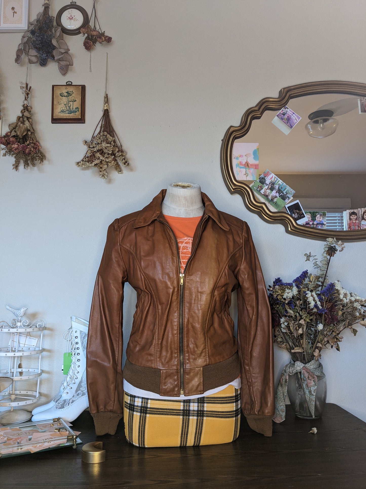 Cognac Brown Wilsons Leather Bomber