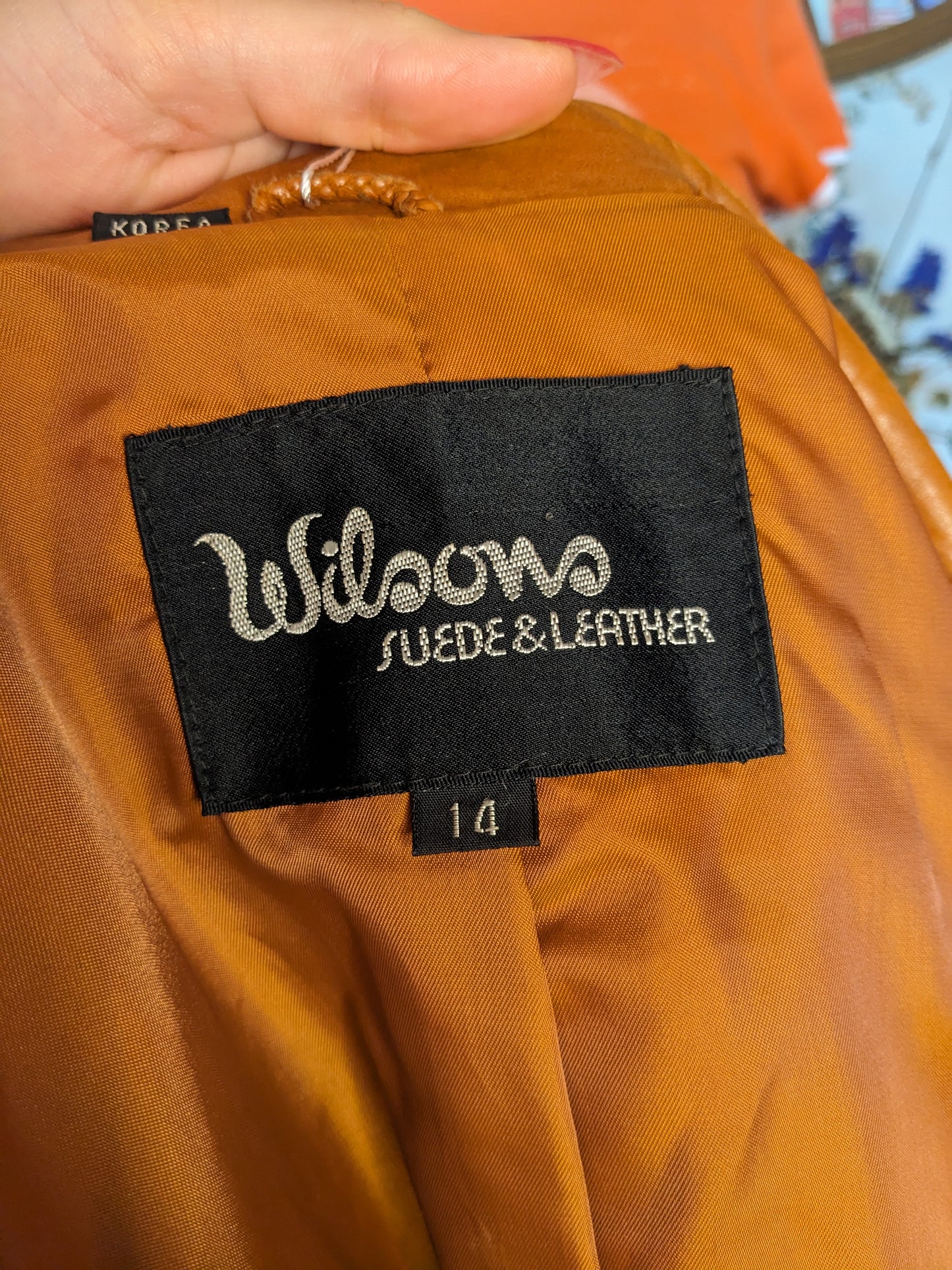 Wilsons Leather Cognac Leather Blazer