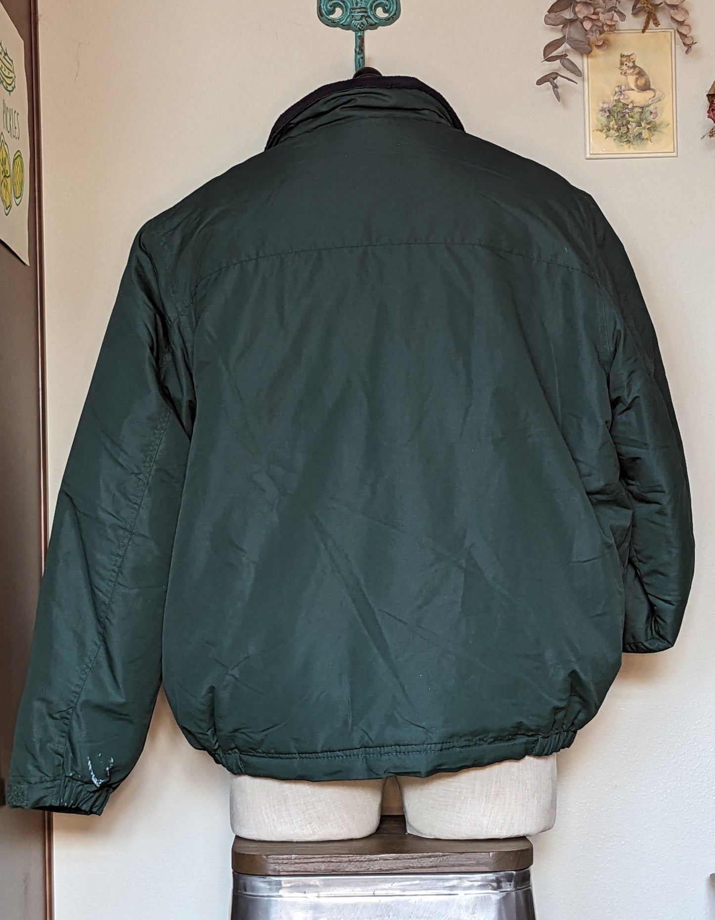 Forest Green Puffy Lined Work Jacket