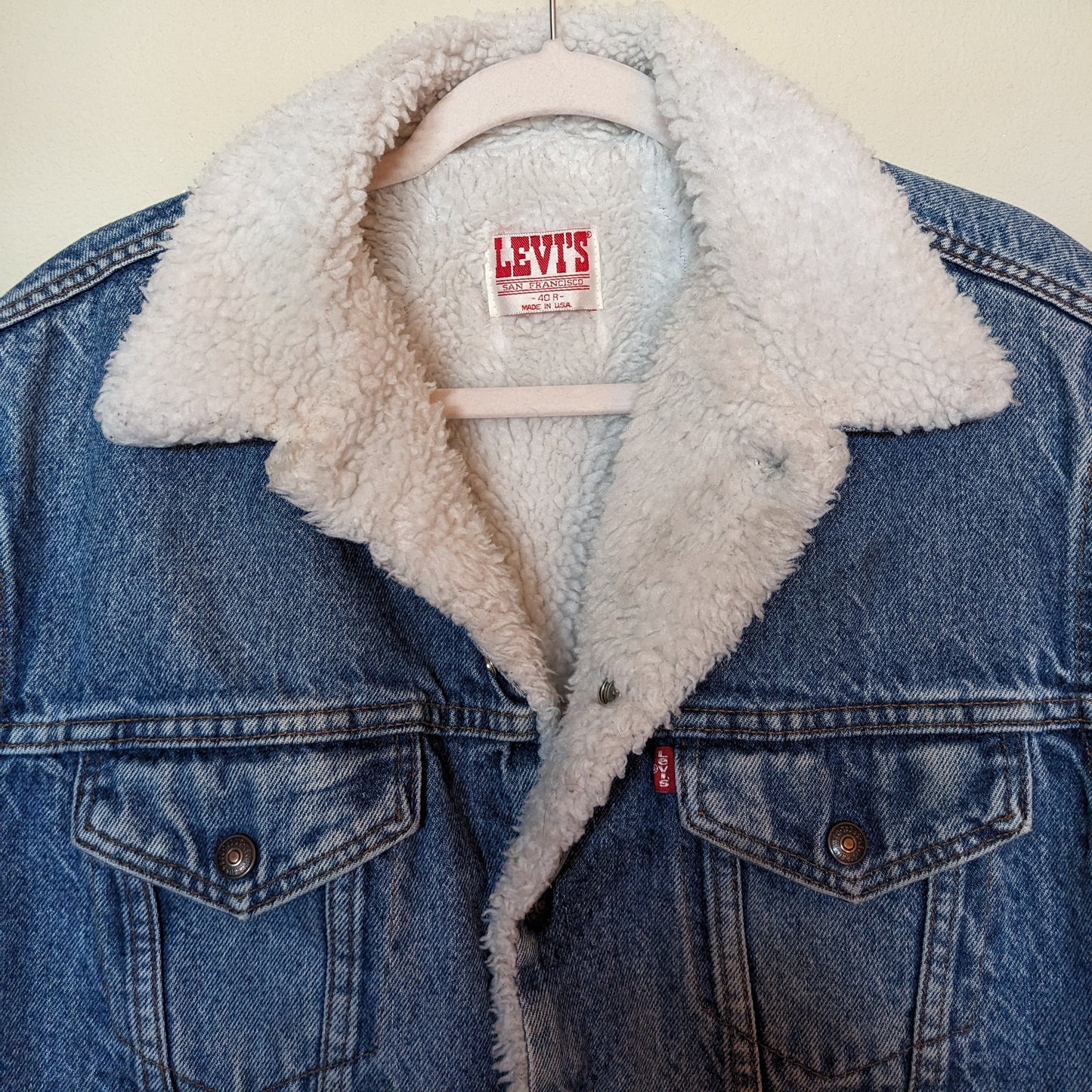 1980s Levi's Sherpa Lined Denim Jacket