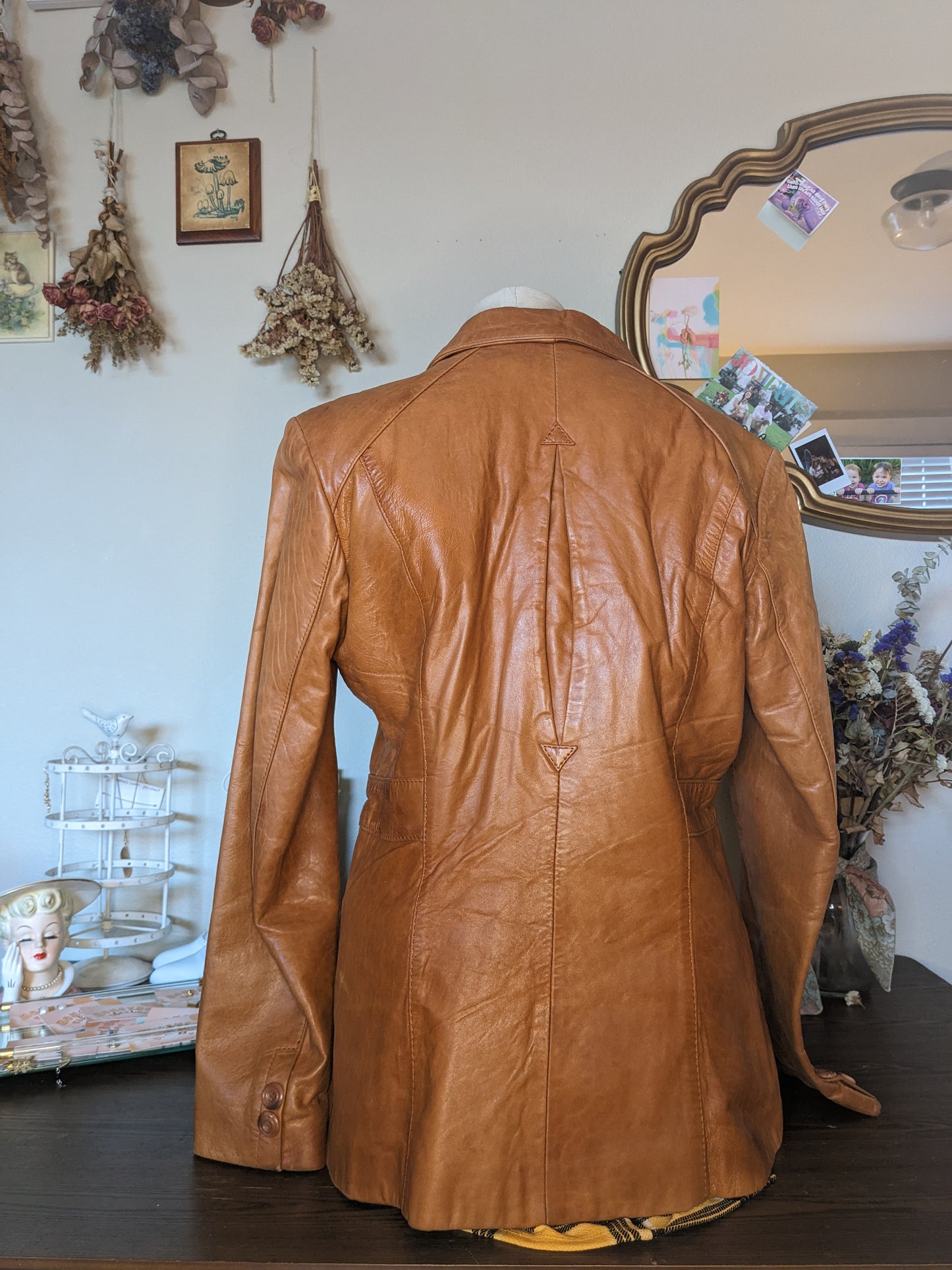 Wilsons Leather Cognac Leather Blazer